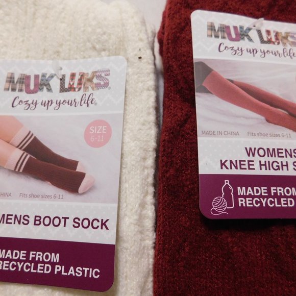 Muk Luks Knee High Socks and Boot Socks Women's NWT - Picture 2 of 4